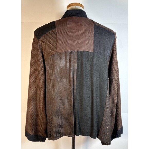 Vintage Donna Jessica Boho Patchwork Button Down Cardigan Medium 2 Lagenlook - Picture 5 of 9